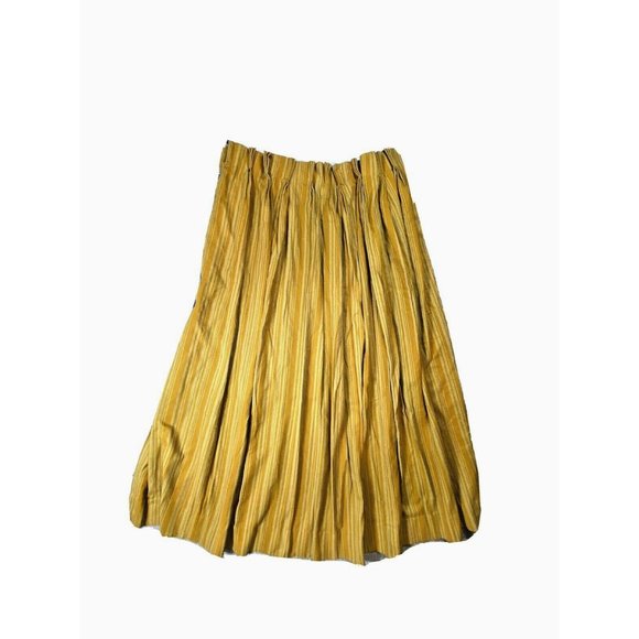 Vintage or Antique Set 4 Twill Heavy Curtains Drapes Pinch Pleat Gold Stripe HTF - Picture 5 of 12